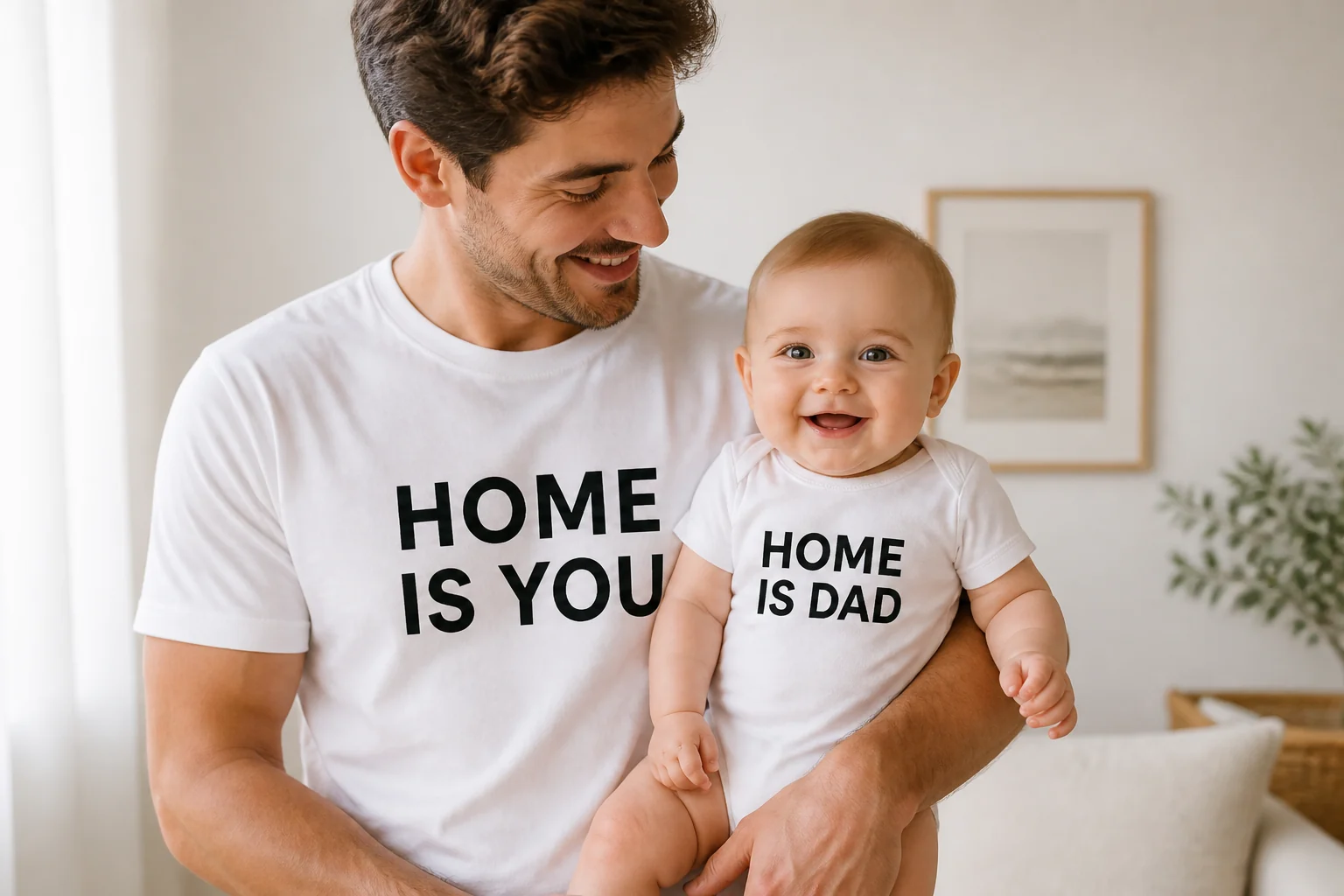 Home Is Dad Baba Bebek Tişört Zıbın