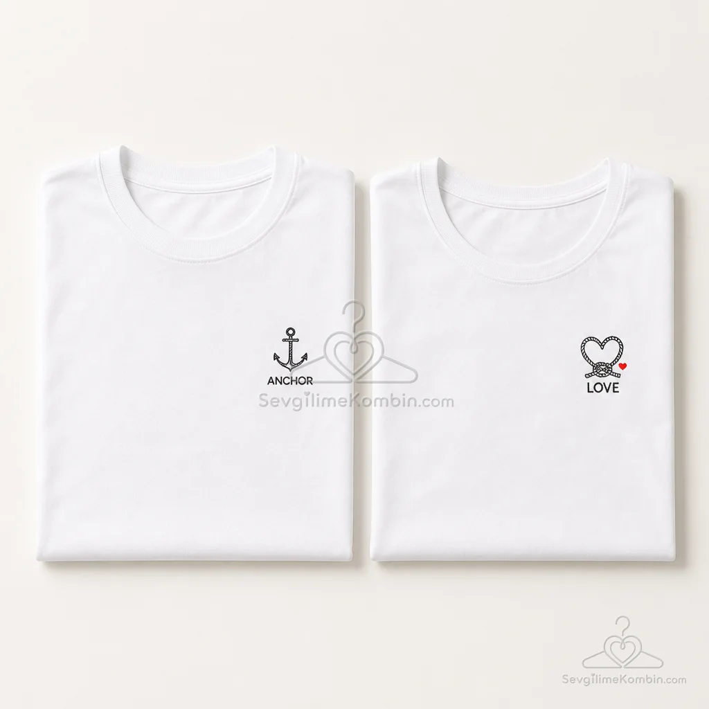Anchor Love Sevgili Tişört Kombini