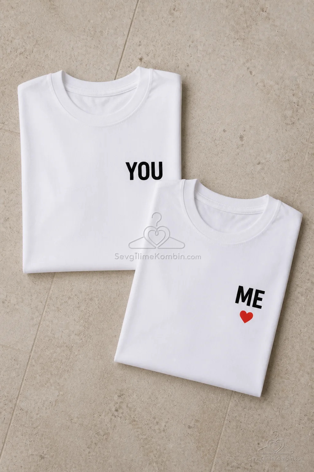 You & Me Sevgili Çift Tişört Kombini