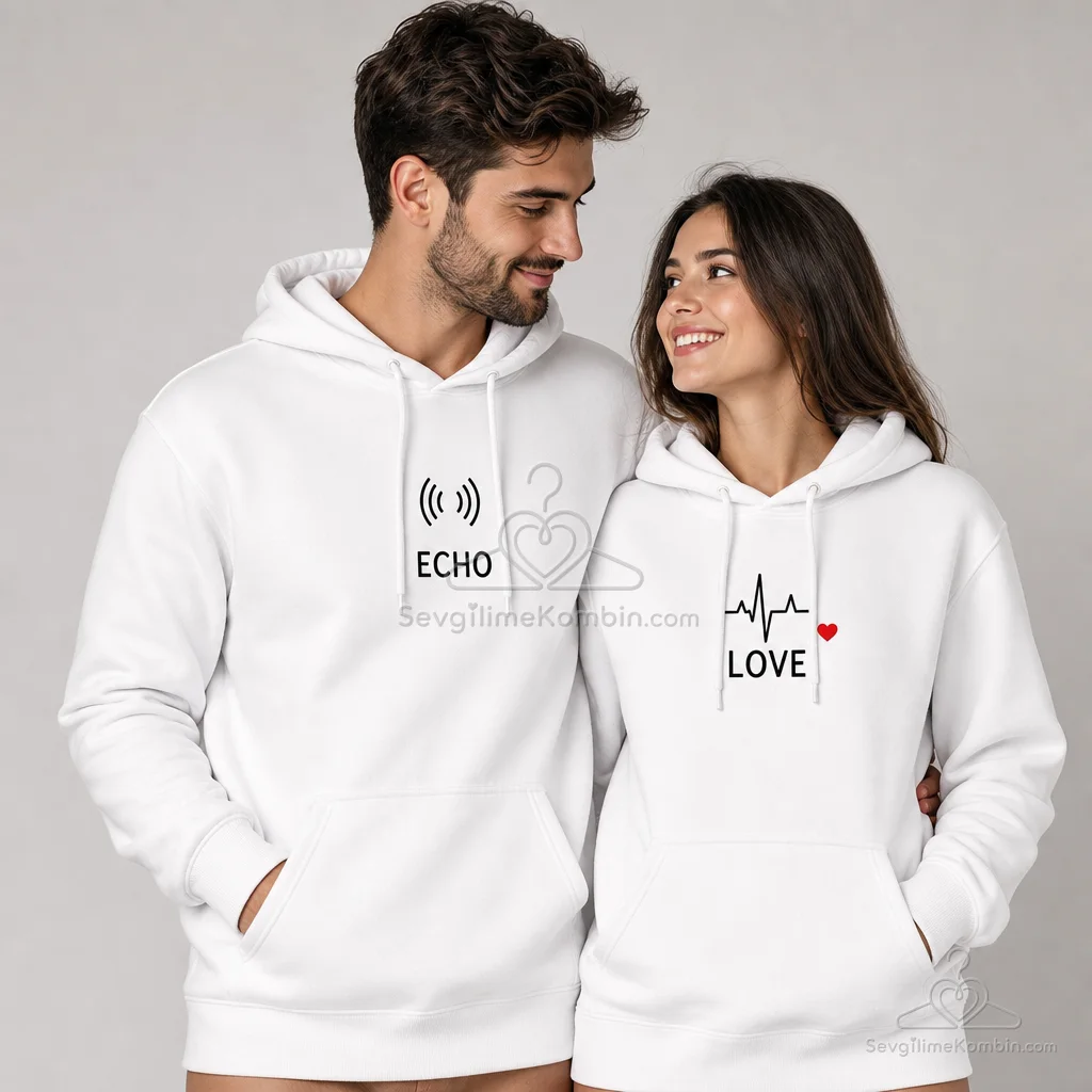 Echo Love Kapşonlu Sevgili Kombini