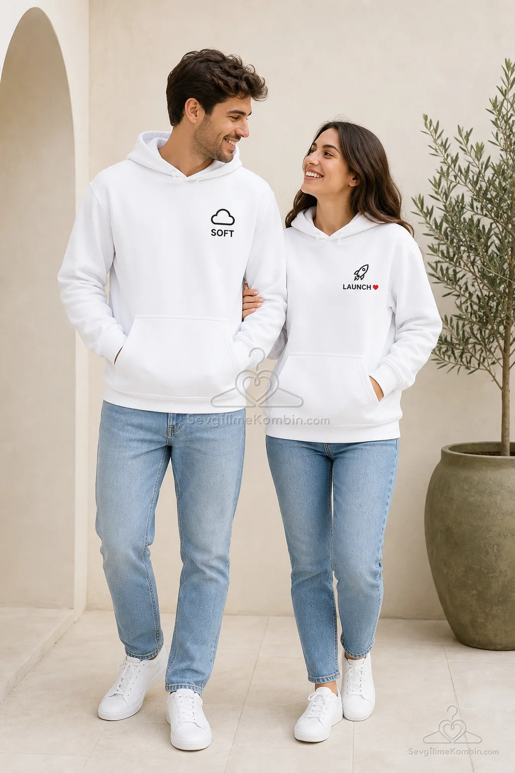 Soft Launch Kapşonlu Sevgili Kombini