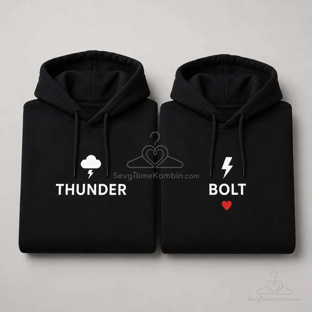 Thunder & Bolt Kapşonlu Sevgili Kombini