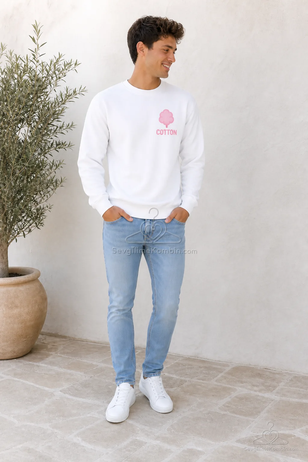 Cotton Candy Çift Sweatshirt Kombini