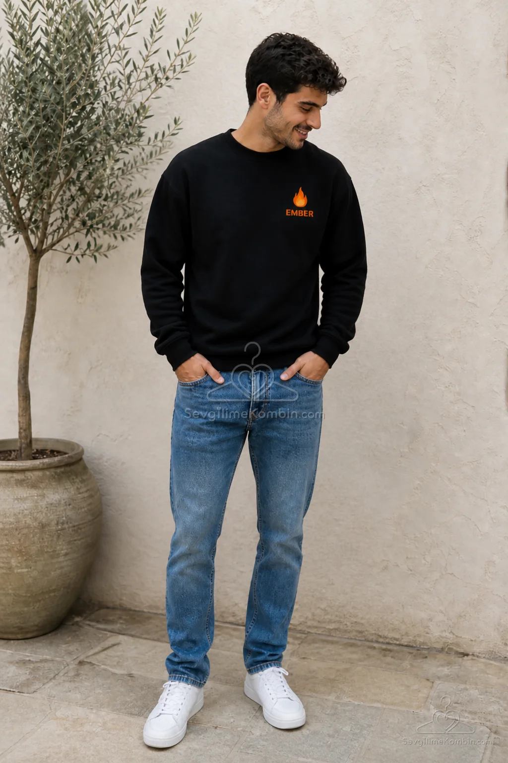 Ember Soft Çift Sweatshirt Kombini