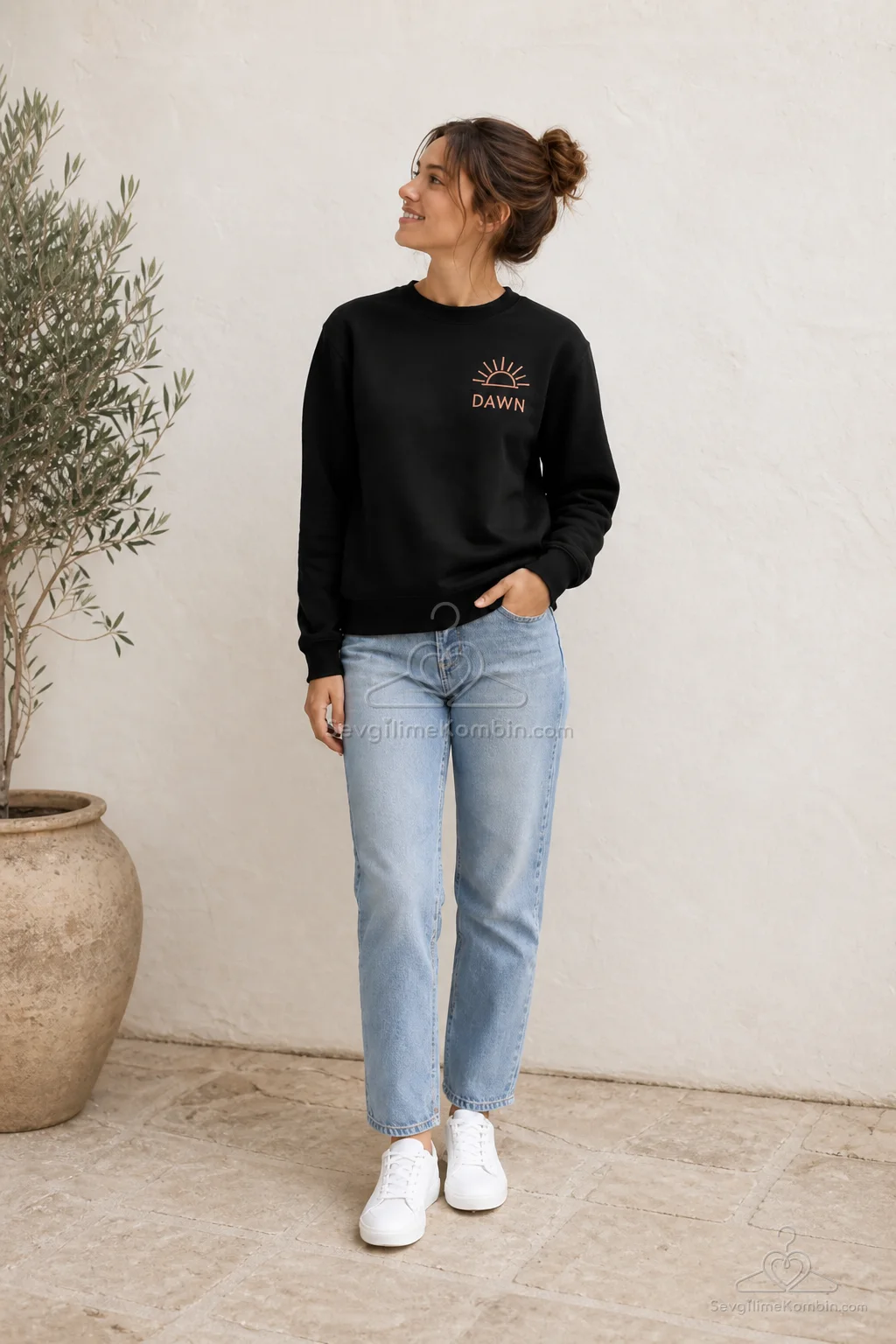 Honey Dawn Çift Sweatshirt Kombini