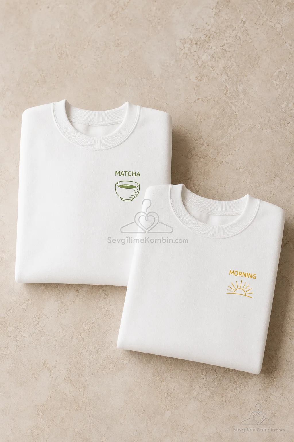 Matcha Morning Çift Sweatshirt Kombini