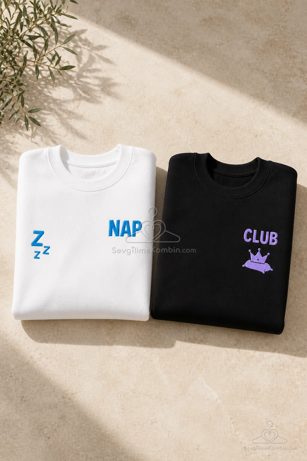 Nap Club Çift Sweatshirt Kombini