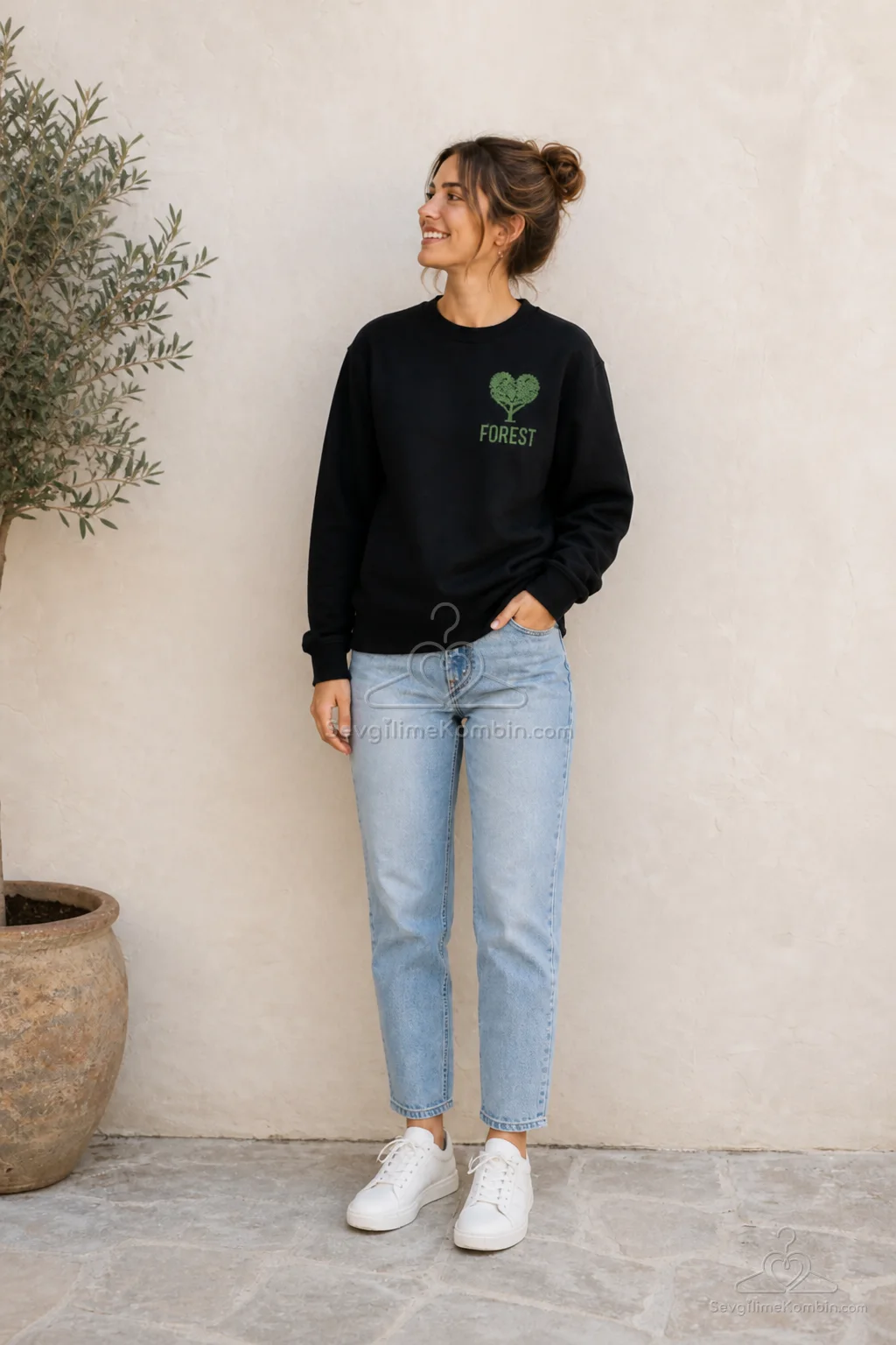 Pine Forest Çift Sweatshirt Kombini