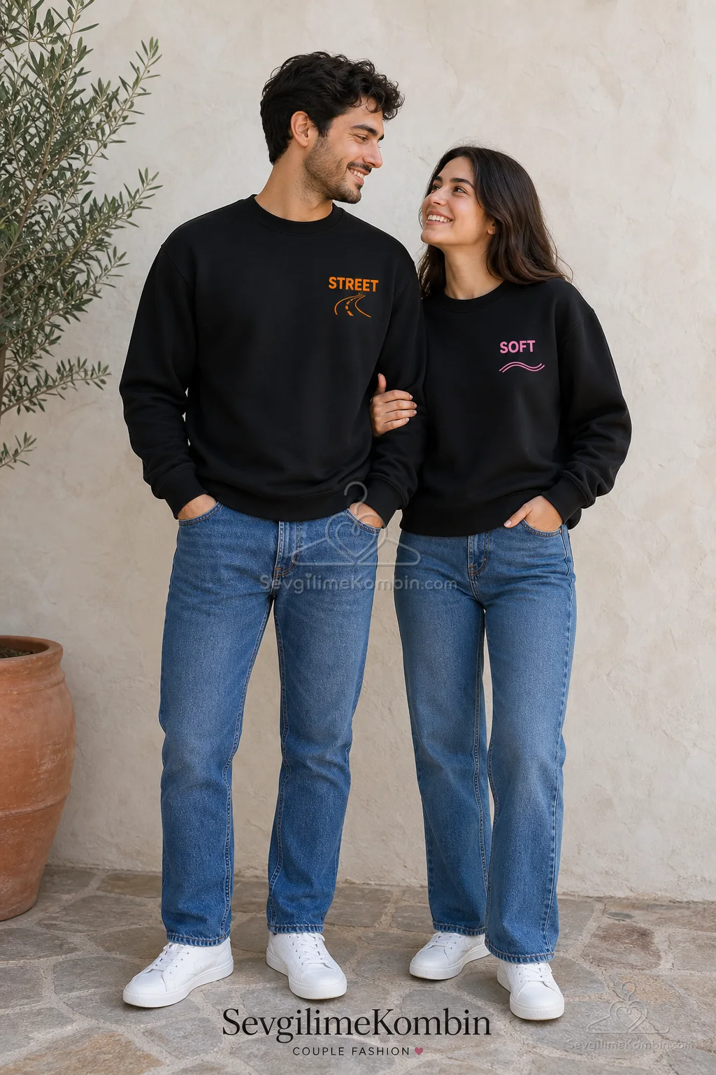 Street Soft Çift Sweatshirt Kombini