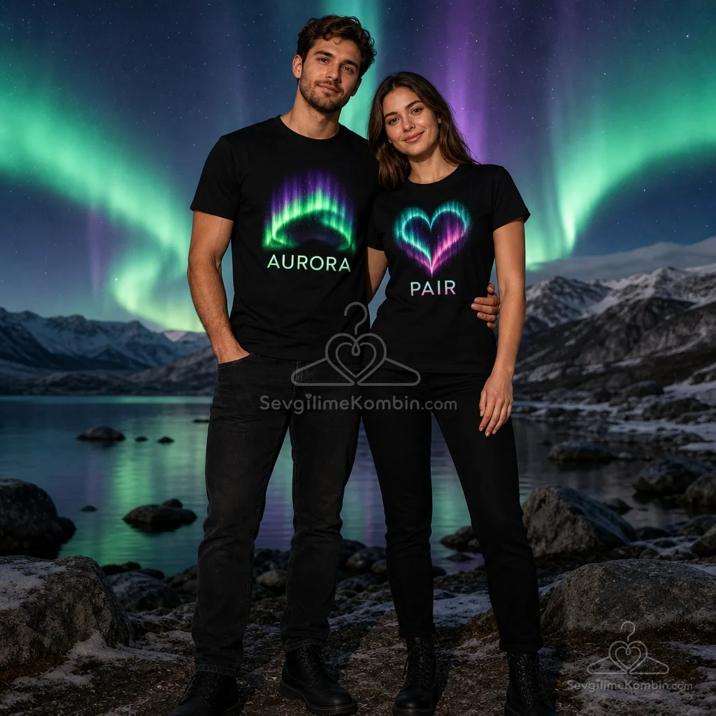 Aurora Pair Sevgili Tişört Kombini