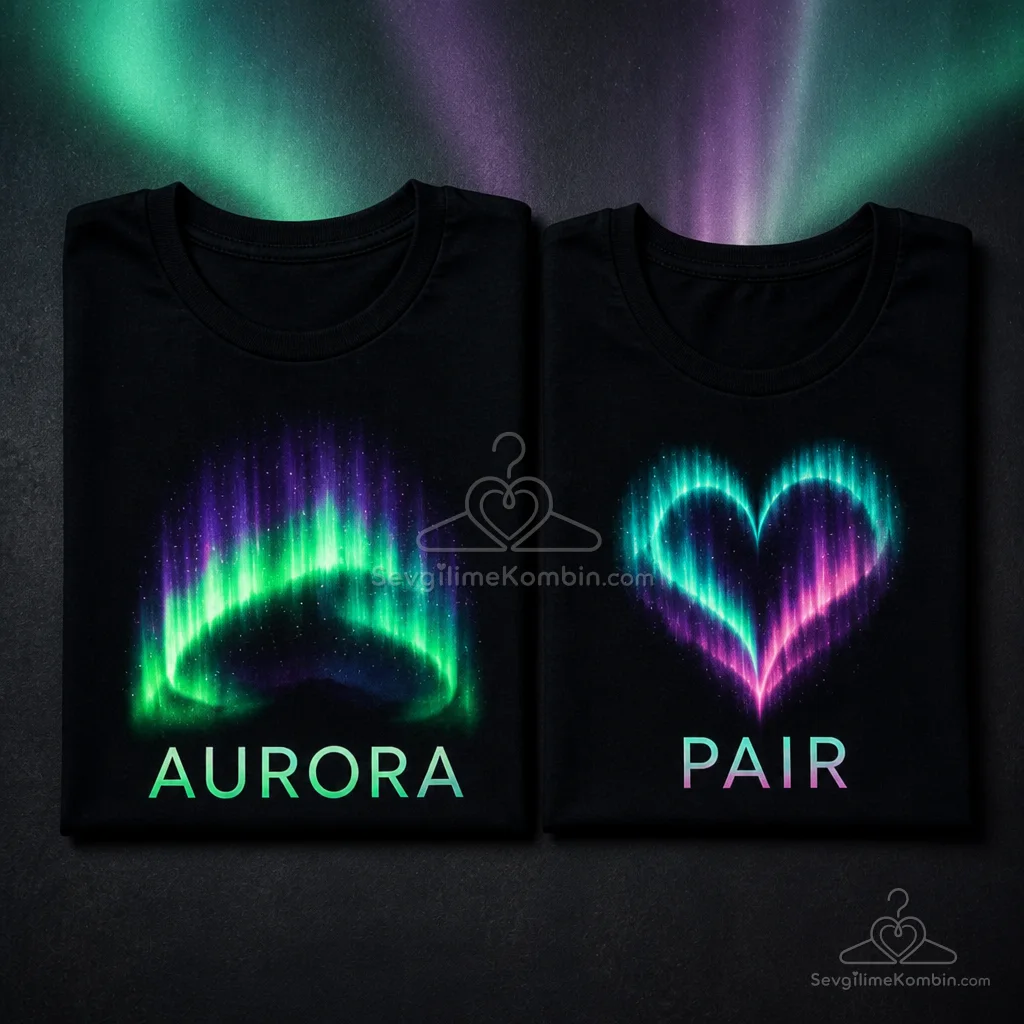 Aurora Pair Sevgili Tişört Kombini