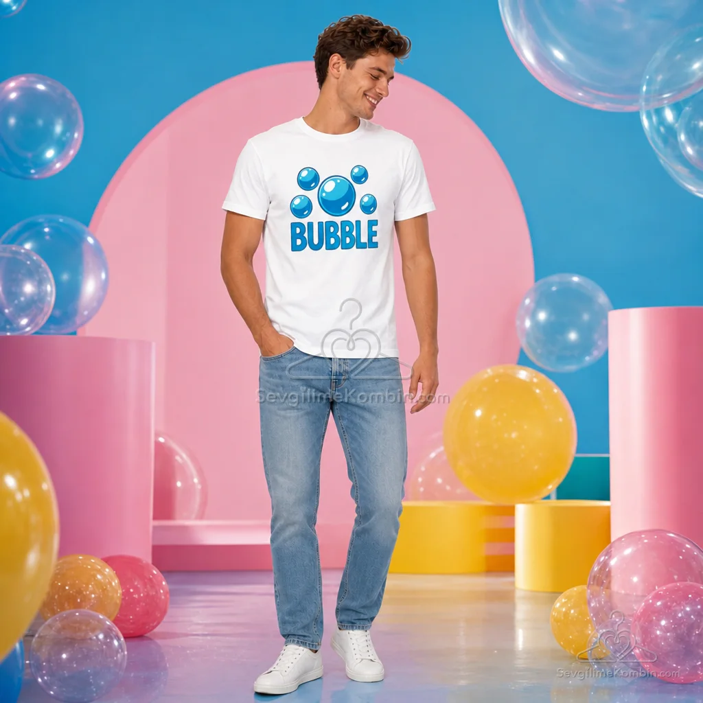 Bubble Pop Sevgili Tişört Kombini
