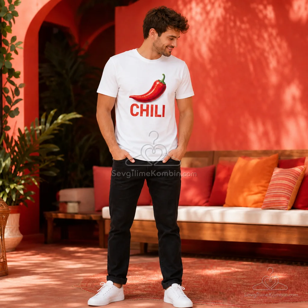 Chili Spice Sevgili Tişört Kombini
