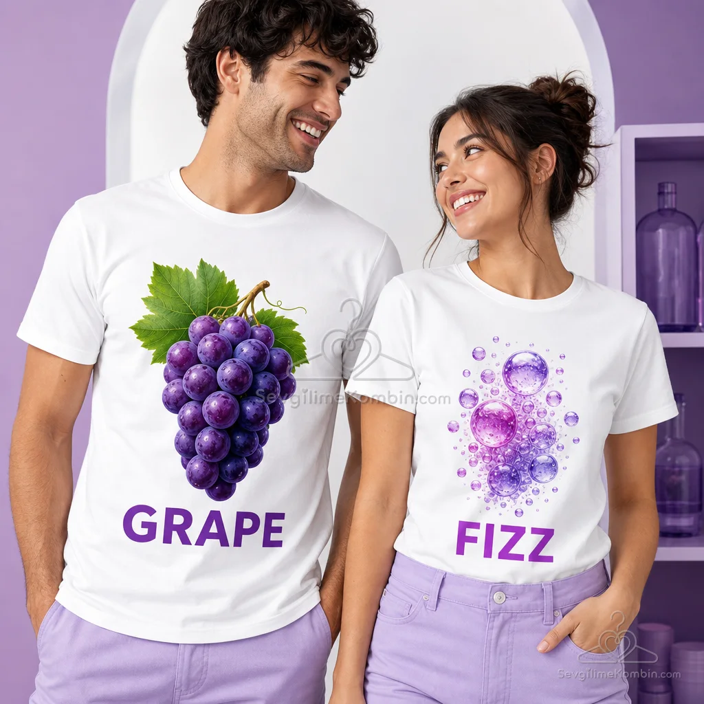 Grape Soda Sevgili Tişört Kombini