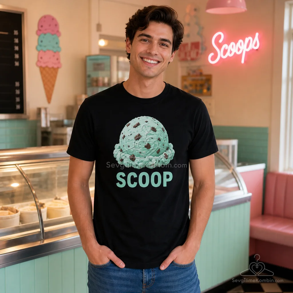 Ice Cream Date Sevgili Tişört Kombini