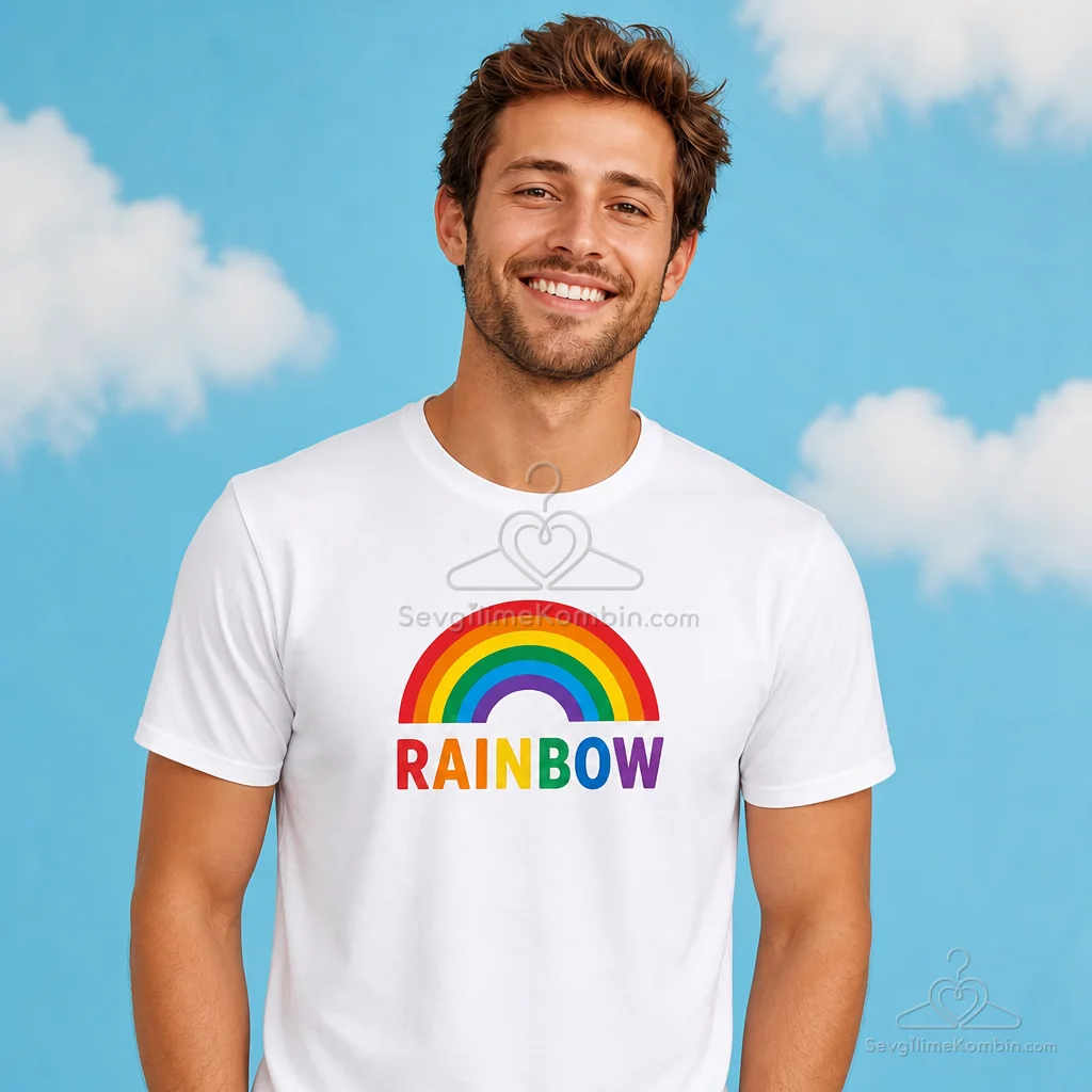 Rainbow Ride Sevgili Tişört Kombini